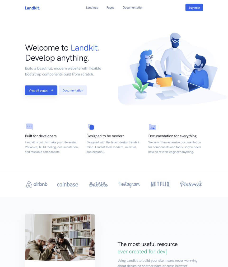 screenshot lk landing homepage