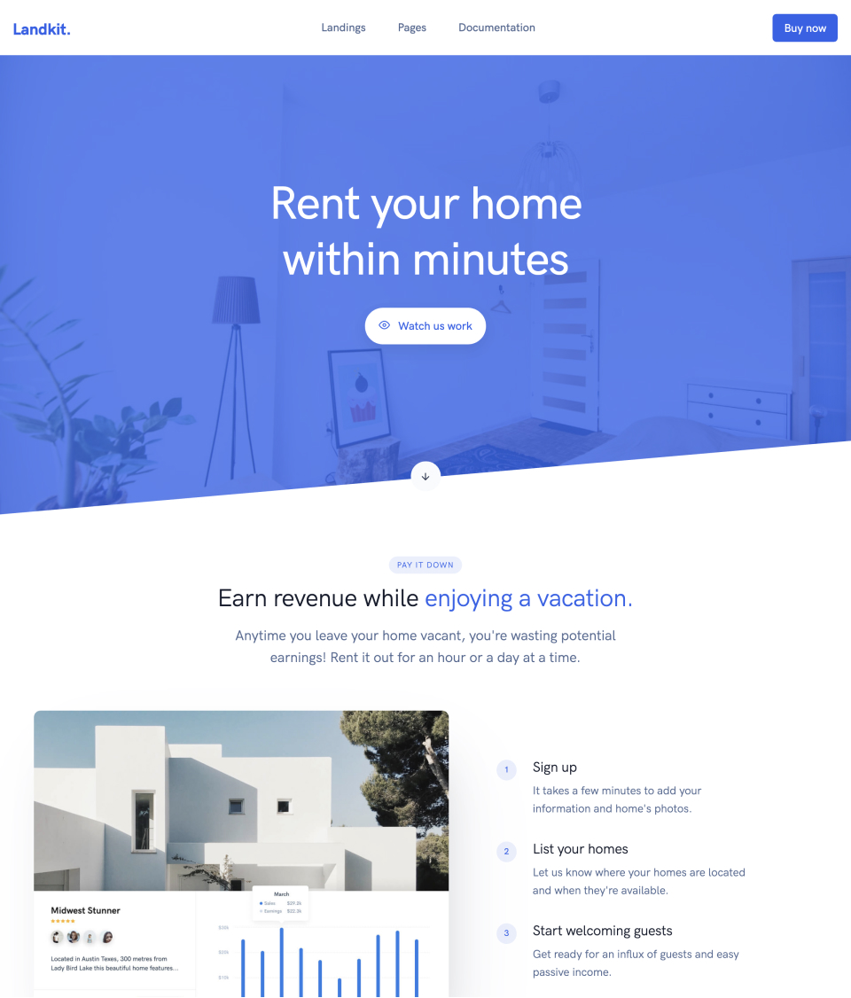 screenshot lk landing rental