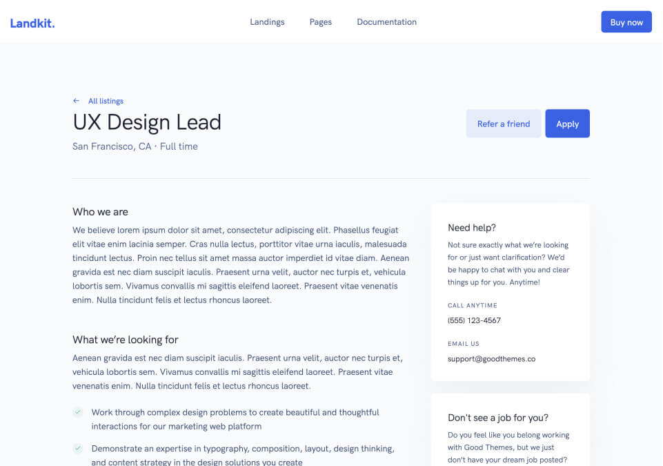 screenshot lk pages career listing