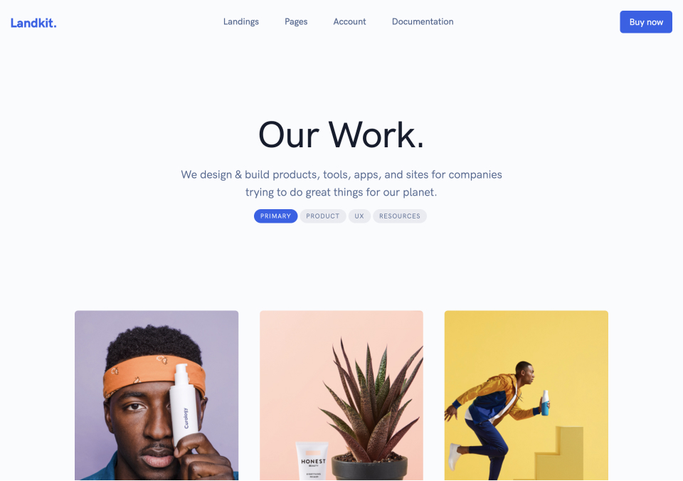 screenshot lk pages portfolio basic grid