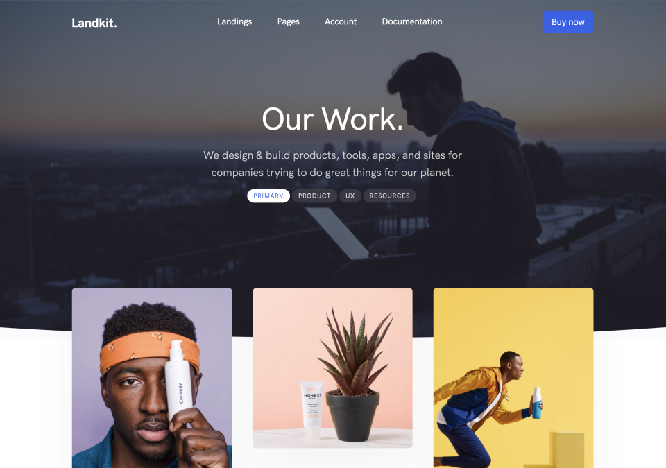 screenshot lk pages portfolio masonry